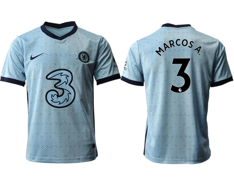 2020 21 Chelsea 3 MARCOS A. Away Thailand Soccer Jersey