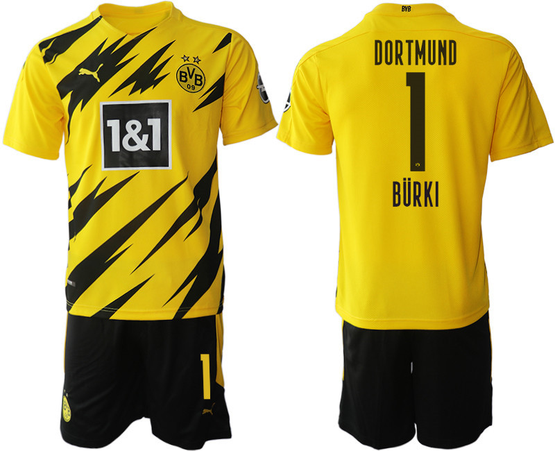 2020 21 Dortmund 1 BURKI Home Soccer Jersey
