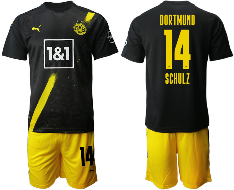 2020 21 Dortmund 14 SCHULZ Away Soccer Jersey