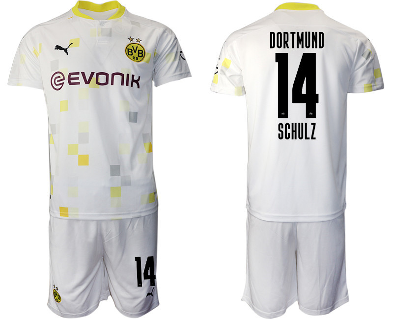 2020 21 Dortmund 14 SCHULZ Third Away Soccer Jersey