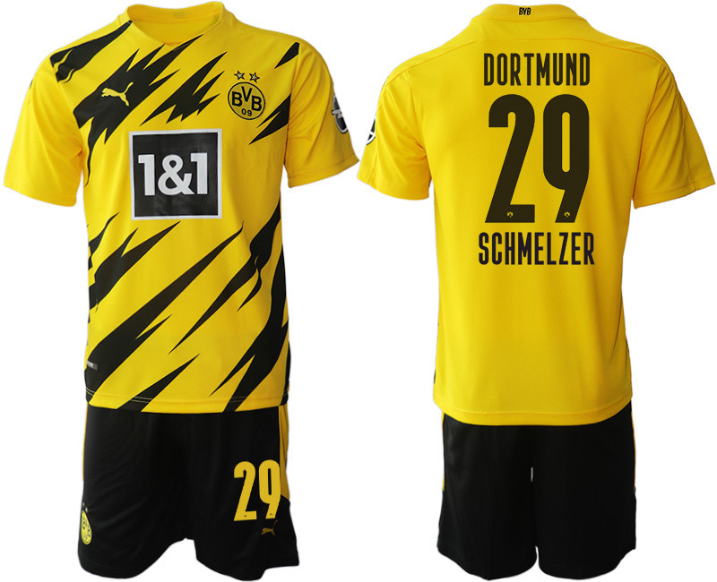 2020 21 Dortmund 29 SCHMELZER Home Soccer Jersey