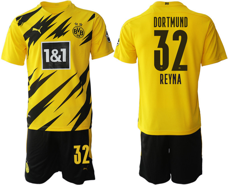 2020 21 Dortmund 32 REYNA Home Soccer Jersey