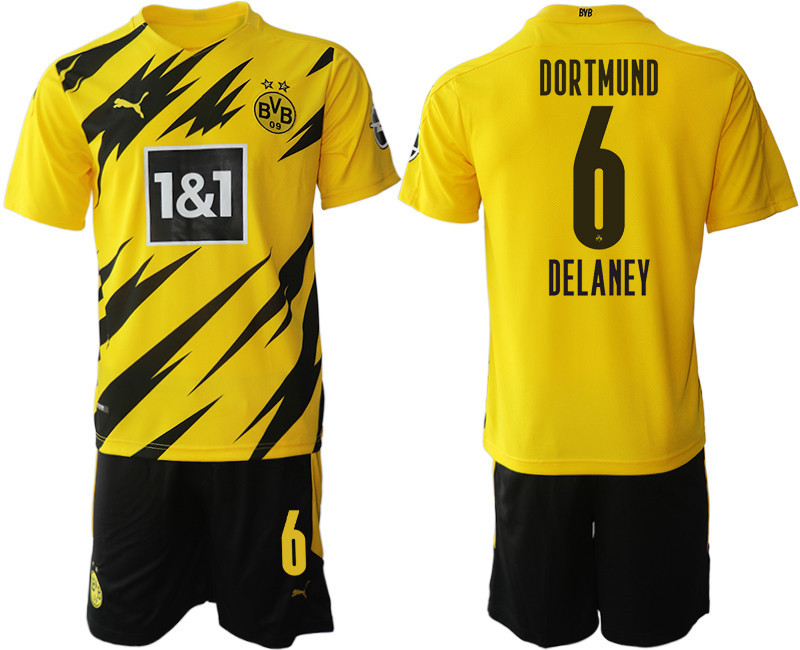 2020 21 Dortmund 6 DELANEY Home Soccer Jersey