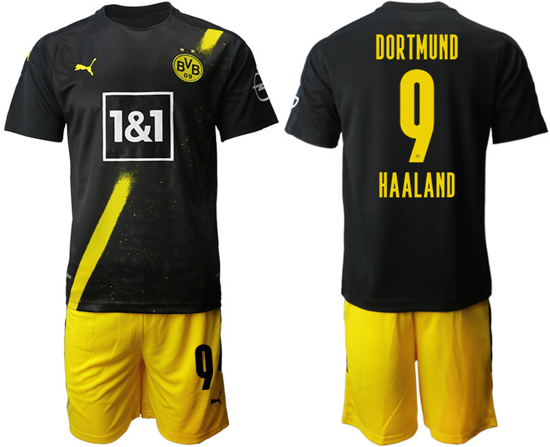 2020 21 Dortmund 9 HAALAND Away Soccer Jersey