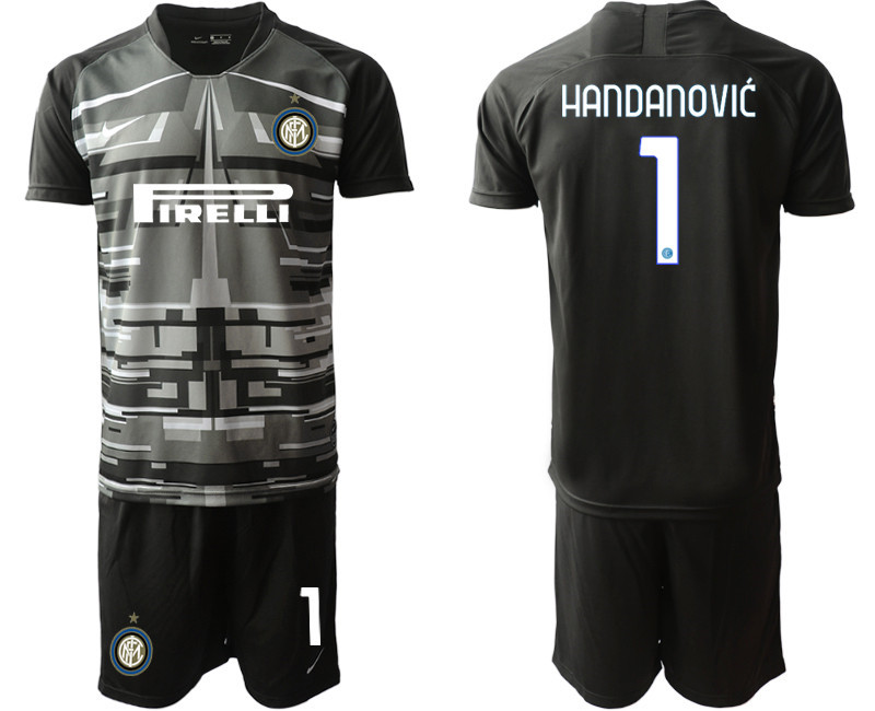 2020 21 Inter Milan 1 HANDANOVIC Black Goalkeeper Soccer Jersey