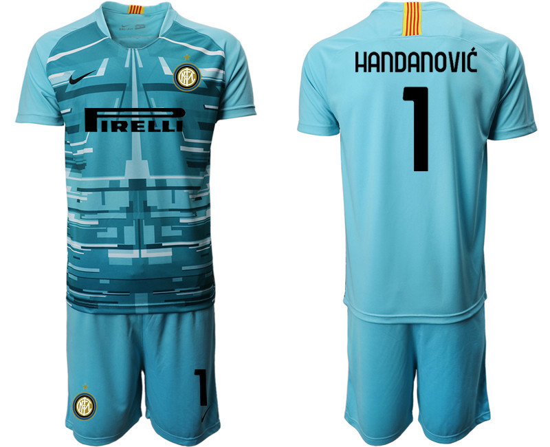 2020 21 Inter Milan 1 HANDANOVIC Blue Goalkeeper Soccer Jersey