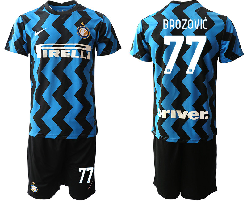 2020 21 Inter Milan 77 BROZOVIC Home Soccer Jersey