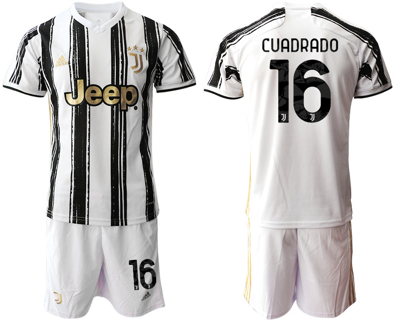 2020 21 Juventus 16 CUADRADO Home Soccer Jersey