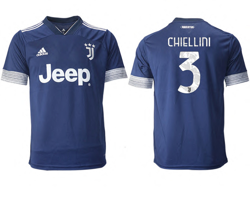 2020 21 Juventus 3 CHIELLINI Away Thailand Soccer Jersey