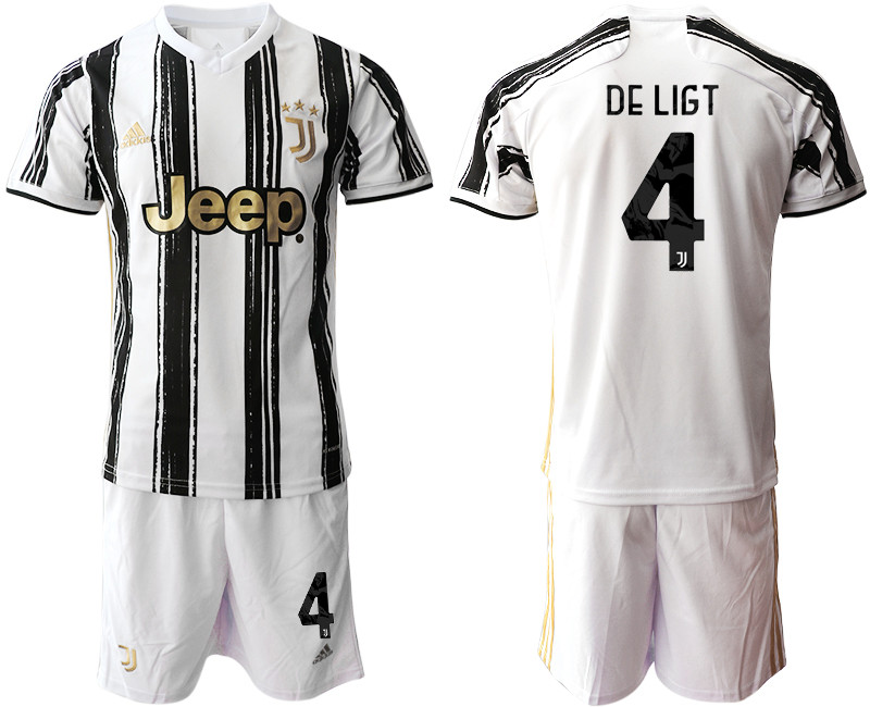 2020 21 Juventus 4 DE LIGT Home Soccer Jersey