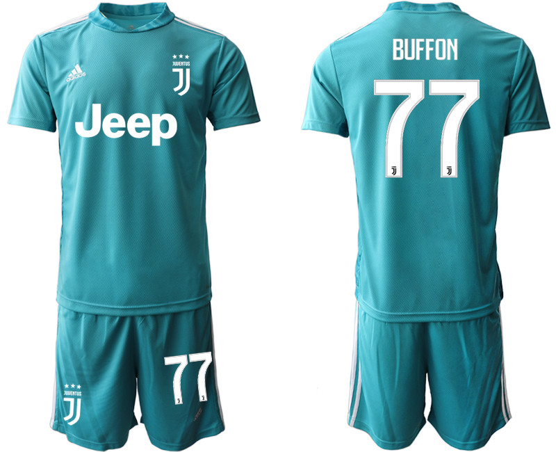 2020 21 Juventus 77 BUFFON Blue Goalkeeper Soccer Jersey