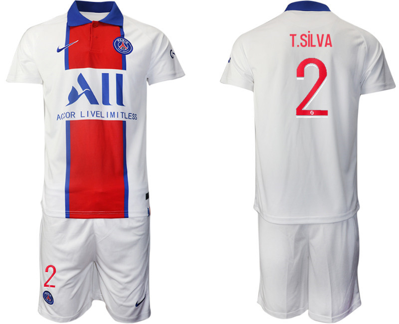 2020 21 Paris Saint Germain 2 T.SILVA Away Soccer Jersey