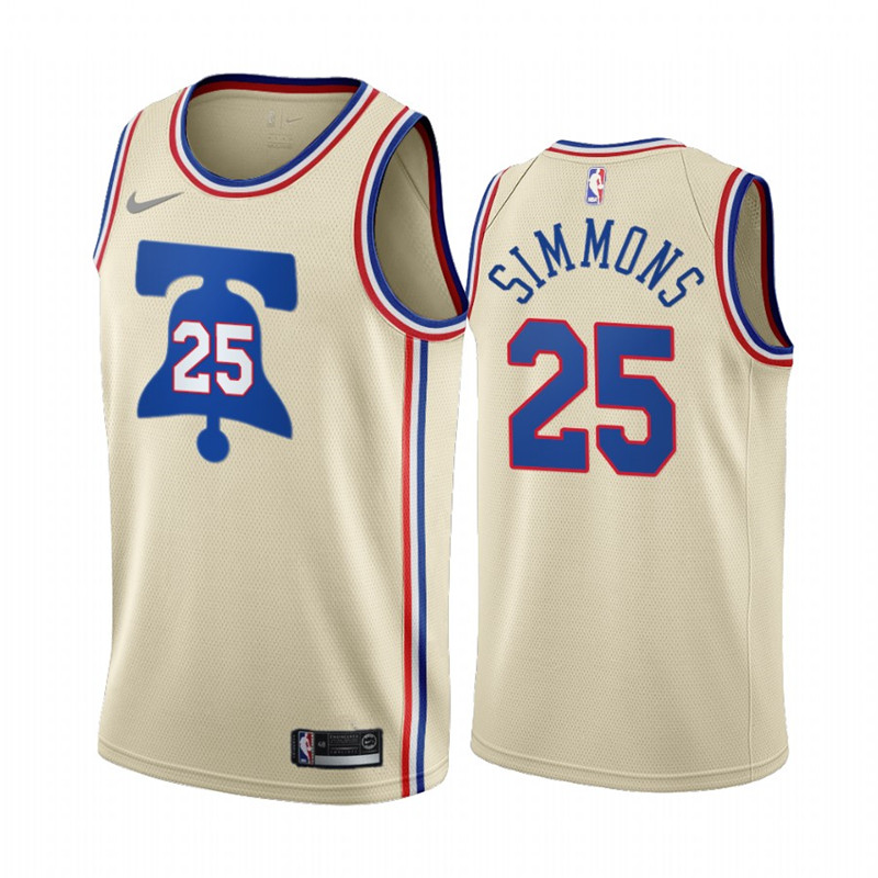 2020 21 Philadelphia 76ers Ben Simmons Earned Edition Cream 25 Jersey