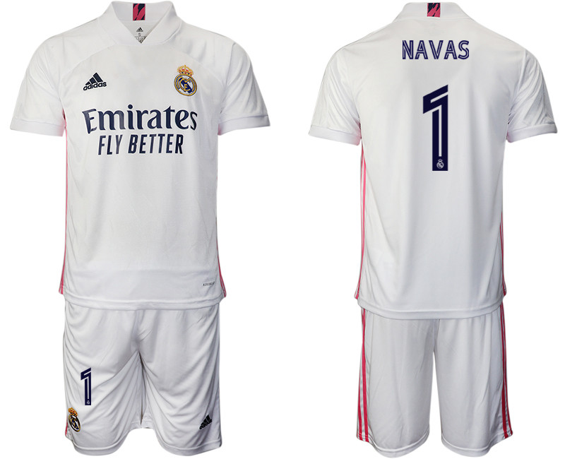 2020 21 Real Madrid 1 NAVAS Home Soccer Jersey