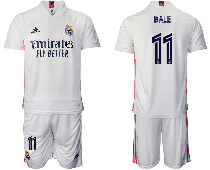 2020 21 Real Madrid 11 BALE Home Soccer Jersey