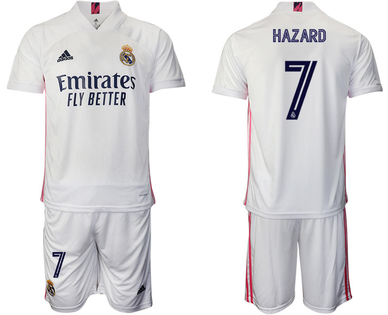2020 21 Real Madrid 7 HAZARD Home Soccer Jersey
