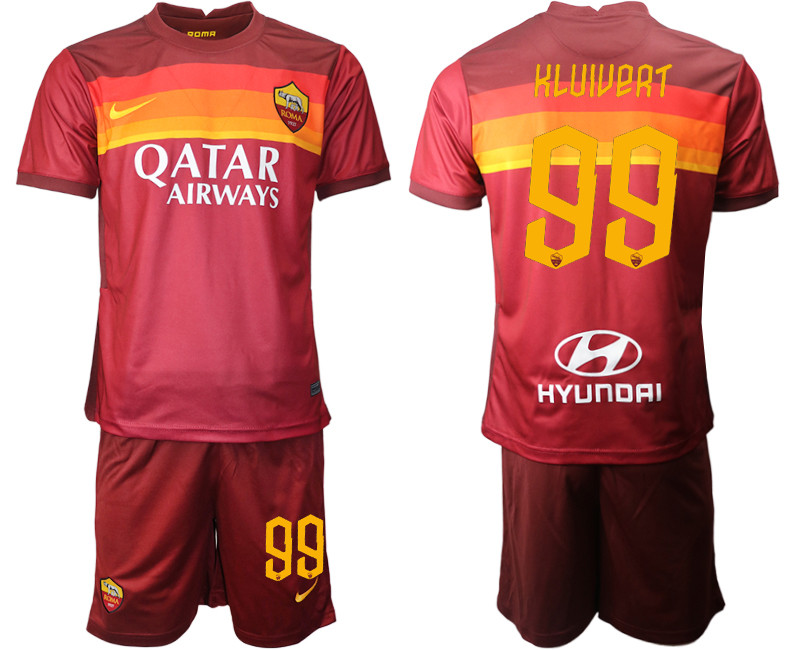 2020 21 Roma 99 KLUIVERT Home Soccer Jersey