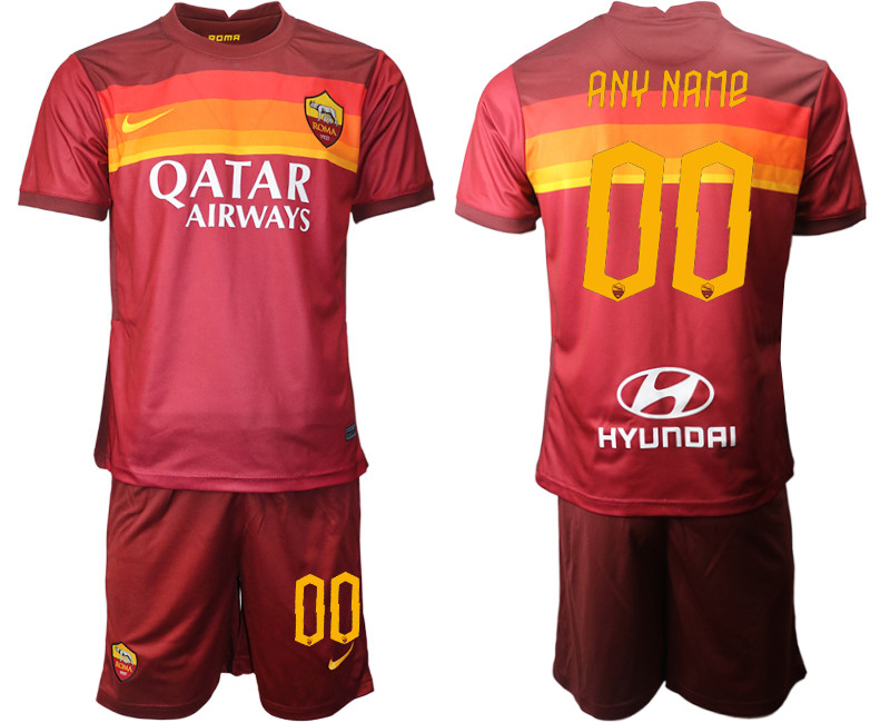 2020 21 Roma Customized Home Soccer Jersey