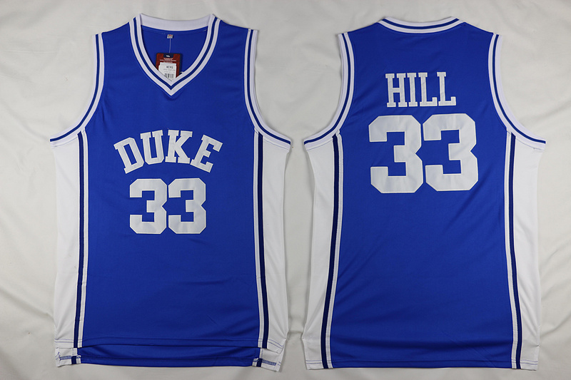 33 Grant Hill Jersey Duke Blue Devils College Basketball Blue Jersey