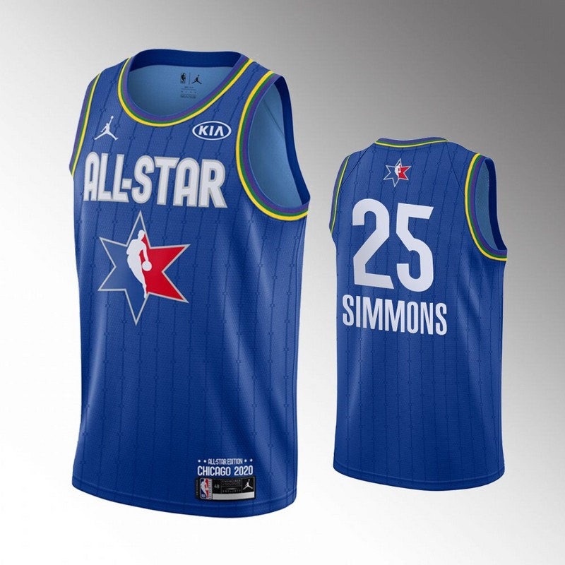 76ers 25 Ben Simmons Blue 2020 NBA All Star Jordan Brand Swingman Jersey