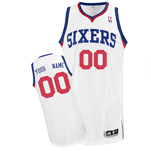 76ers Personalized Authentic White NBA Jersey