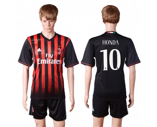 AC Milan 10 Honda Home Soccer Club Jersey