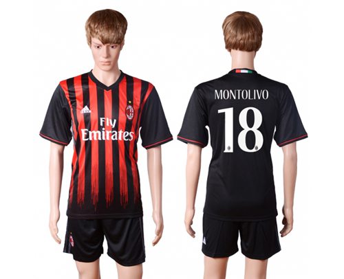 AC Milan 18 Montolivo Home Soccer Club Jersey