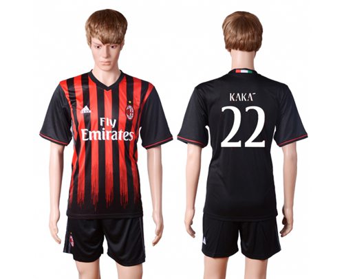 AC Milan 22 Kaka Home Soccer Club Jersey