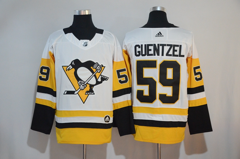  2017 NHL Pittsburgh Penguins 59 Jake Guentzel White Ice Hockey Jerseys