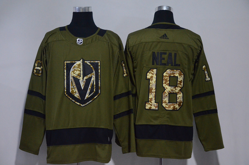  2017 NHL Vegas Golden Knights #18 James Neal Green Salute To Service Ice Hockey Jerseys