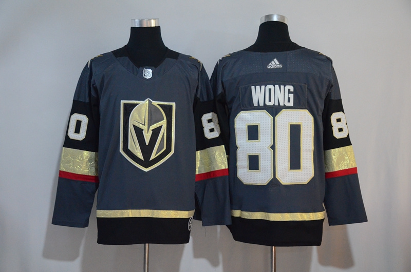  2017 NHL Vegas Golden Knights #80 Tyler Wong Gray Ice Hockey Jerseys