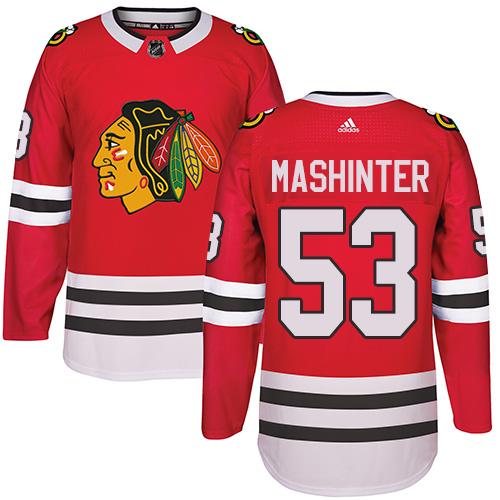  Chicago Blackhawks #53 Brandon Mashinter Red Home Authentic Stitched NHL Jersey