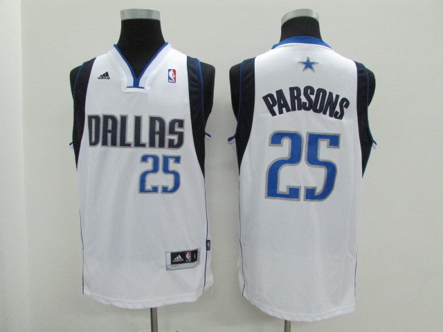  Dallas Mavericks 25 Chandler Parsons Revolution 30 Swingman Road White Jersey