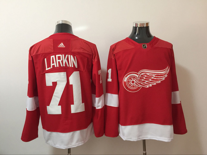  Detroit Red Wings #71 Dylan Larkin Red Home Authentic Stitched NHL Jersey