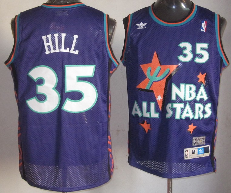  NBA 1995 All Star Detroit Pistons 33 Grant Hill Swingman Throwback Soul Jersey