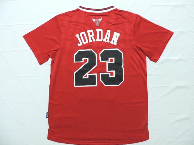  NBA 2014 2015 Chicago Bulls 23 Michael Jordan New Revolution 30 Swingman Red Jersey with Sleeve jerseys