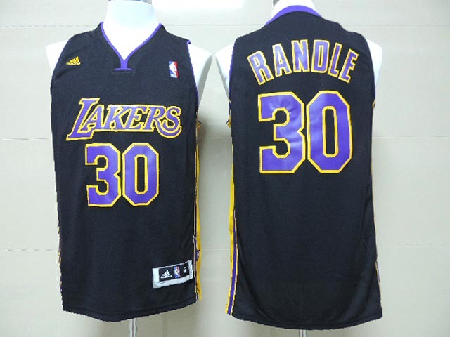  NBA 2014 New Los Angeles Lakers 30 Julius Randle New Revolution 30 Swingman Black Jersey