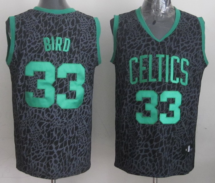  NBA Boston Celtics 33 Larry Bird Crazy Light Swingman Black Jersey