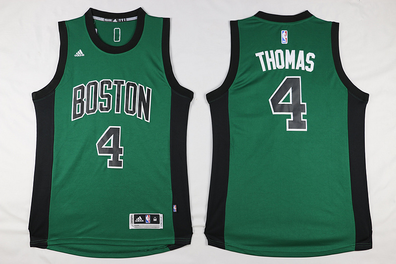  NBA Boston Celtics 4 Isaiah Thomas New Revolution 30 Swingman Green Black Jersey