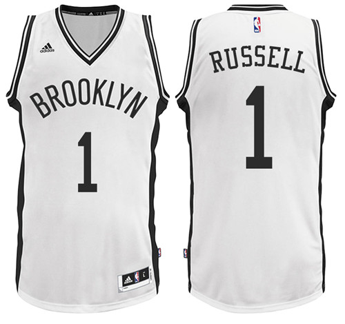  NBA Brooklyn Nets 1 Dangelo Russell New Revolution 30 Road White Jersey