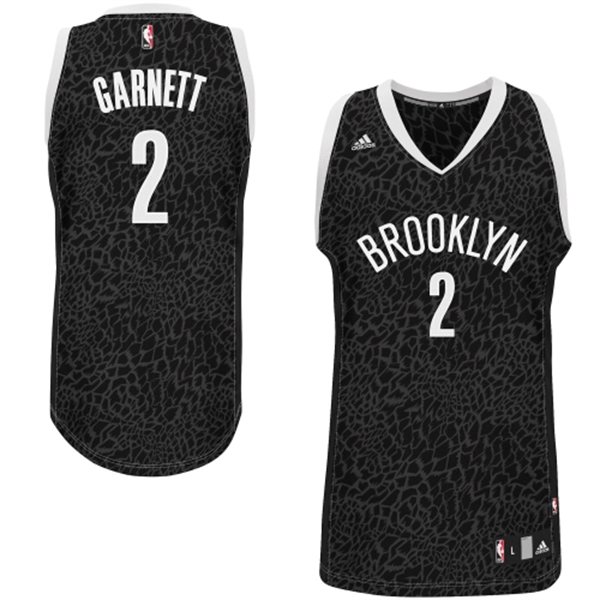  NBA Brooklyn Nets 2 Kevin Garnett Crazy Light Swingman Black Jersey