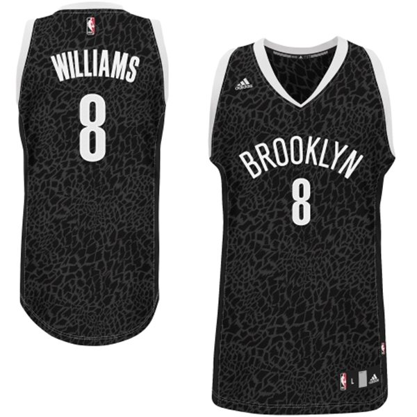  NBA Brooklyn Nets 8 Deron Williams Crazy Light Swingman Black Jersey