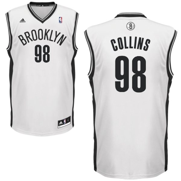  NBA Brooklyn Nets 98 Jason Collins New Revolution 30 Home White Jersey