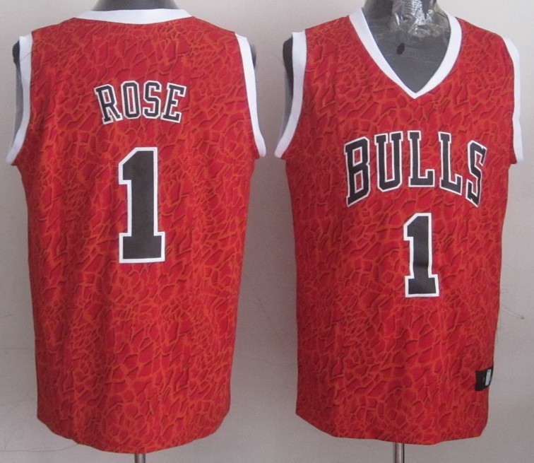  NBA Chicago Bulls 1 Derrick Rose Crazy Light Swingman Red Jersey