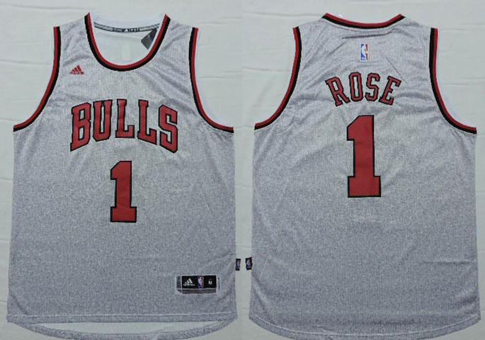  NBA Chicago Bulls 1 Derrick Rose Jersey New Revolution 30 Swingman Road grey Jersey