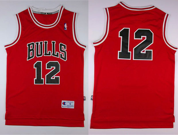  NBA Chicago Bulls 12 Michael Jordan New Revolution 30 Swingman Red Jersey