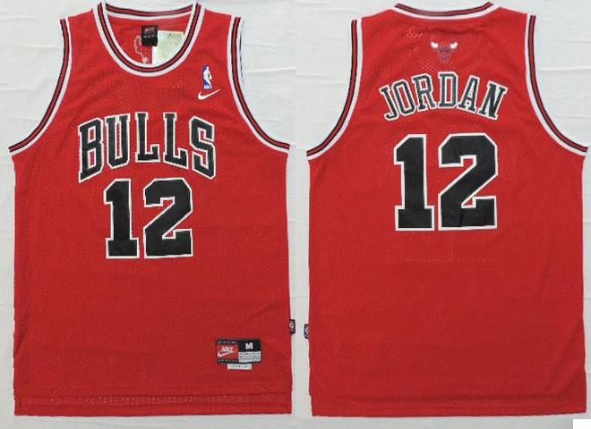  NBA Chicago Bulls 12 Michael Jordan New Revolution 30 Swingman Red Jerseys