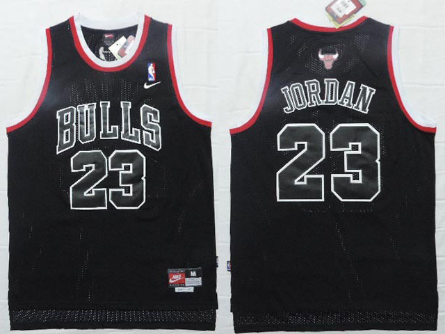  NBA Chicago Bulls 23 Michael Jordan New Revolution 30 Swingman Black Jerseys