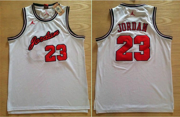  NBA Chicago Bulls 23 Michael Jordan New Revolution 30 Swingman White Jersey