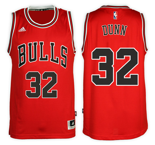  NBA Chicago Bulls 32 Kris Dunn New Revolution 30 Swingman Red Jersey